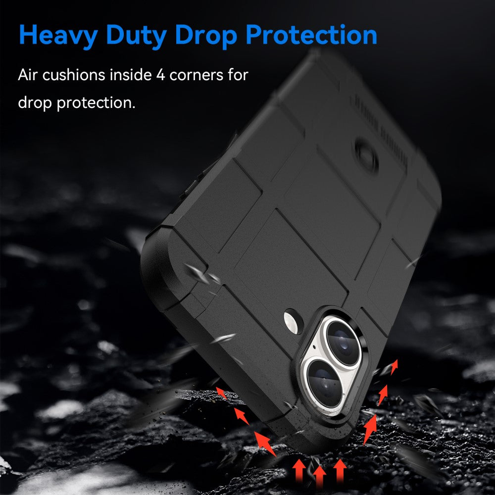 Rugged Shield iPhone 16 cover - Black