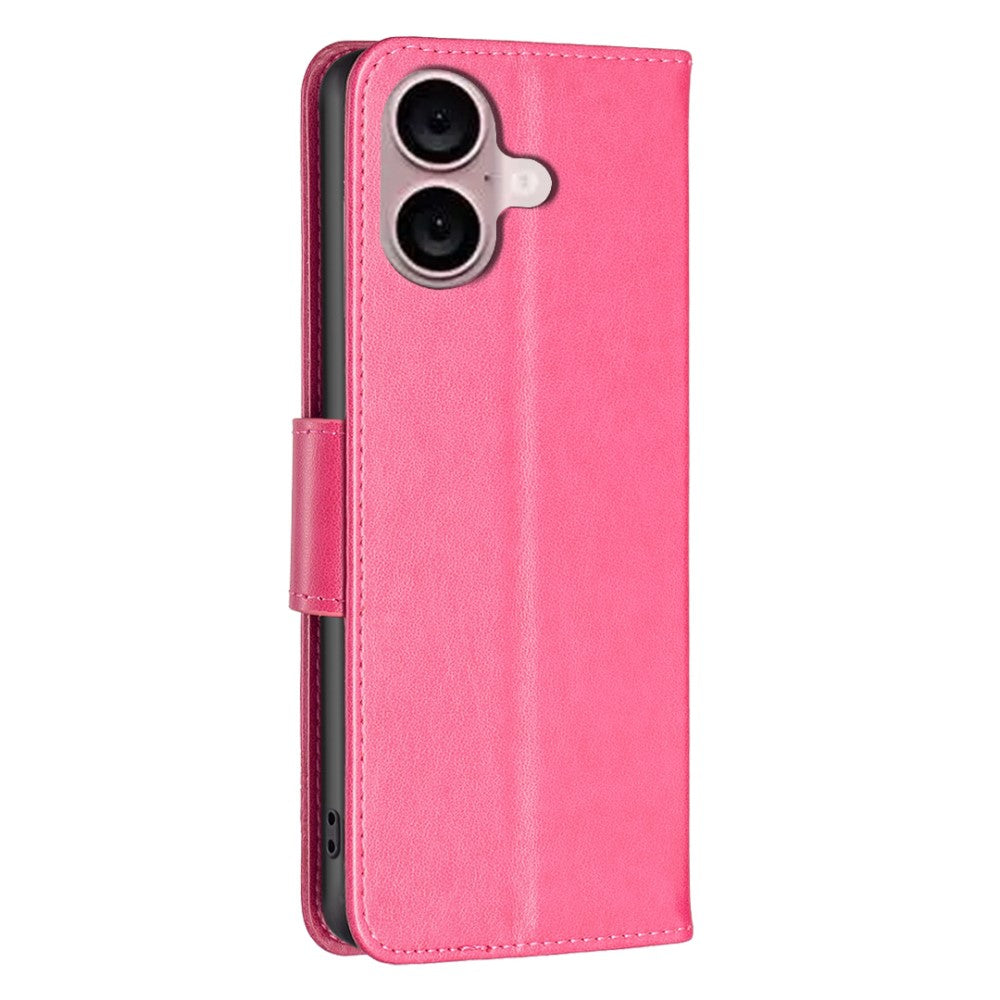 Butterfly iPhone 16 Leather Case - Rose