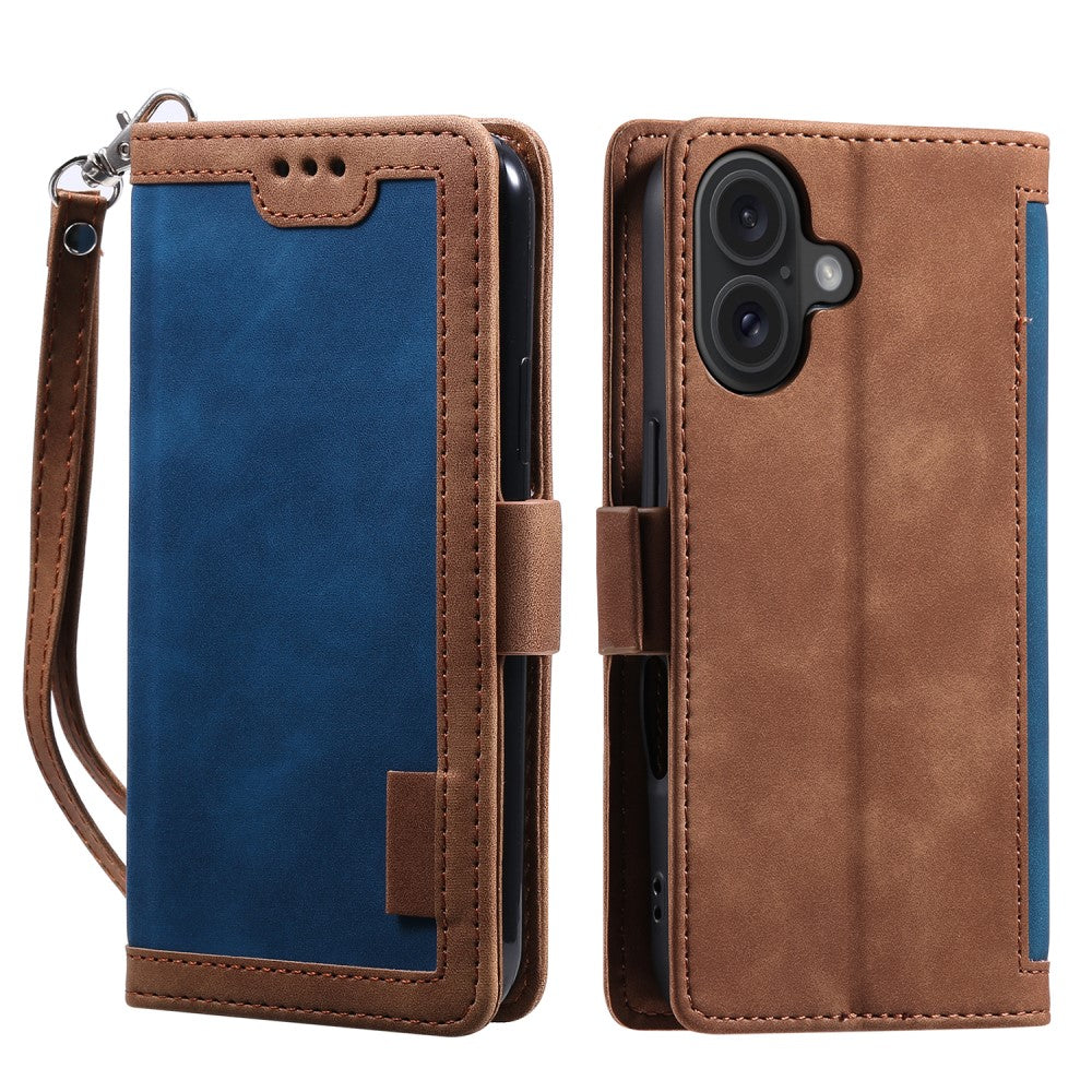 Surburbian iPhone 16 leather flip case - Blue