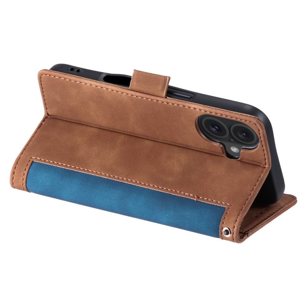 Surburbian iPhone 16 leather flip case - Blue