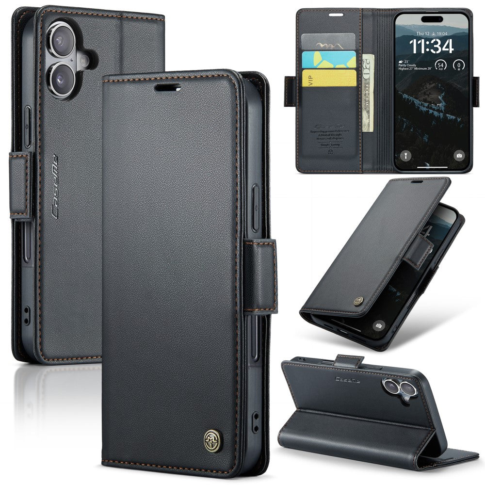 CaseMe iPhone 16 smooth case - Black