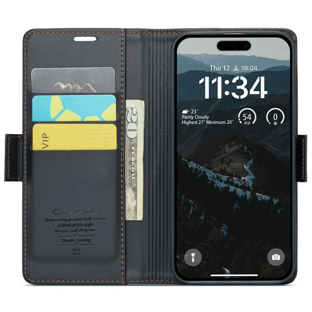 CaseMe iPhone 16 smooth case - Black