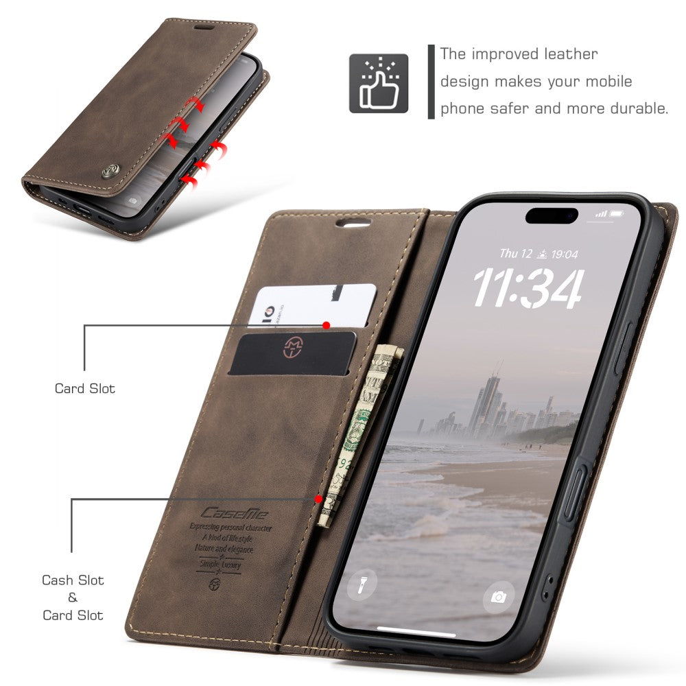 CaseMe iPhone 16 vintage case - Coffee