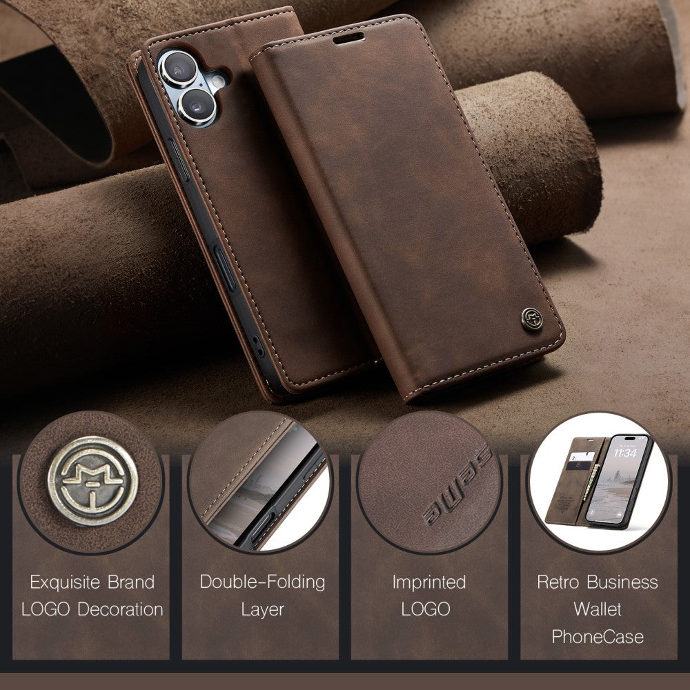 CaseMe iPhone 16 vintage case - Coffee