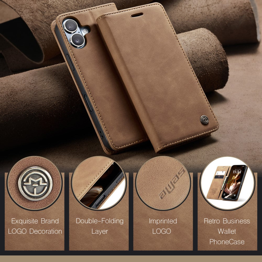 CaseMe iPhone 16 vintage case - Brown