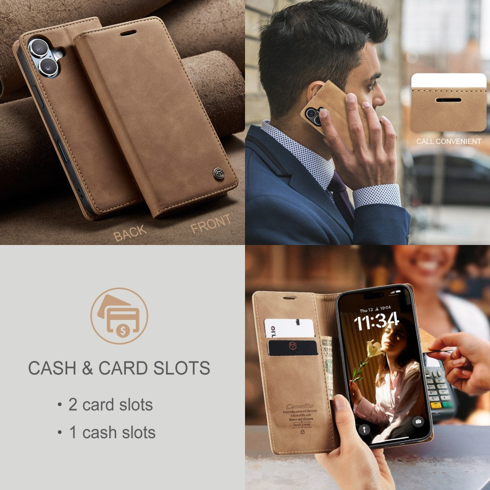 CaseMe iPhone 16 vintage case - Brown