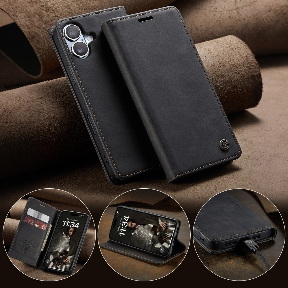 CaseMe iPhone 16 vintage case - Black