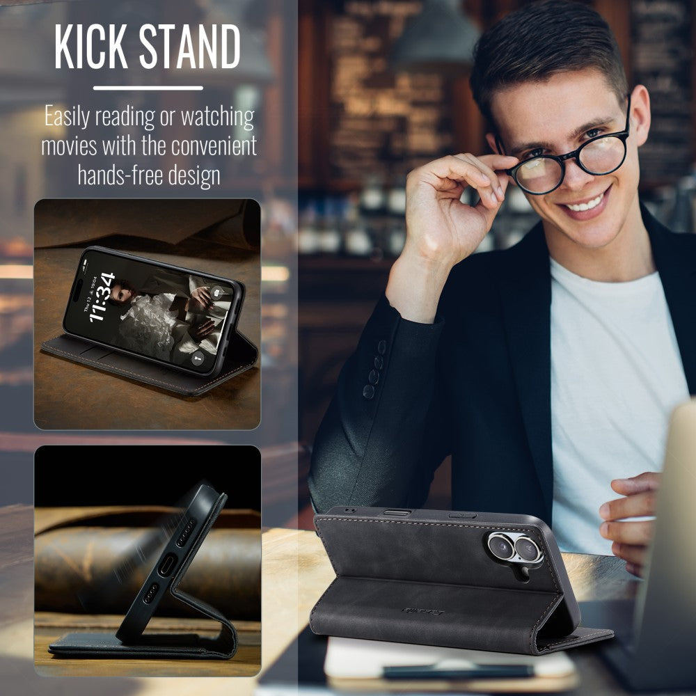 CaseMe iPhone 16 vintage case - Black