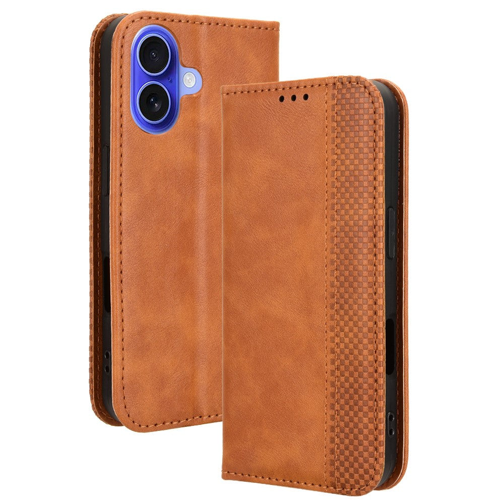 Bofink Vintage iPhone 16 leather case - Brown