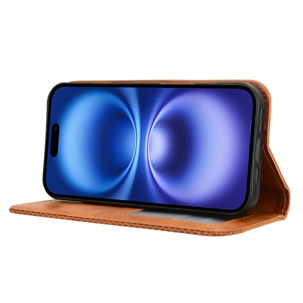 Bofink Vintage iPhone 16 leather case - Brown