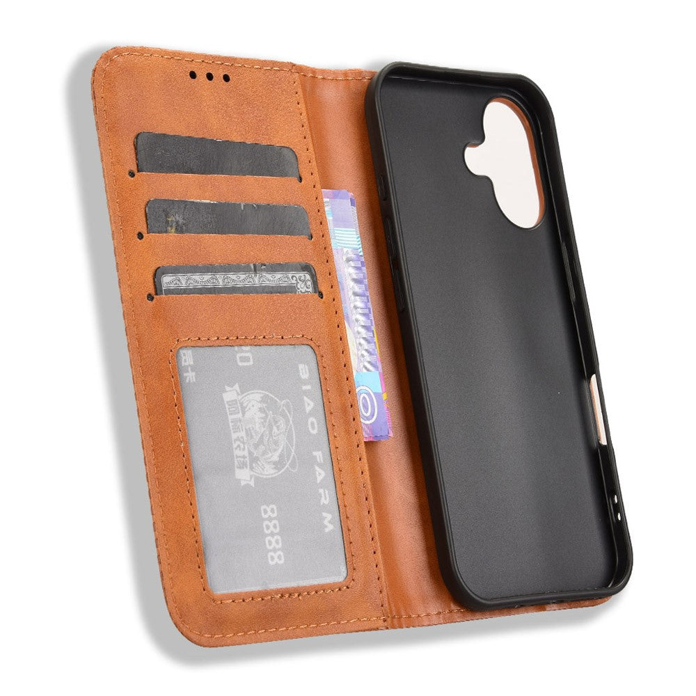 Bofink Vintage iPhone 16 leather case - Brown