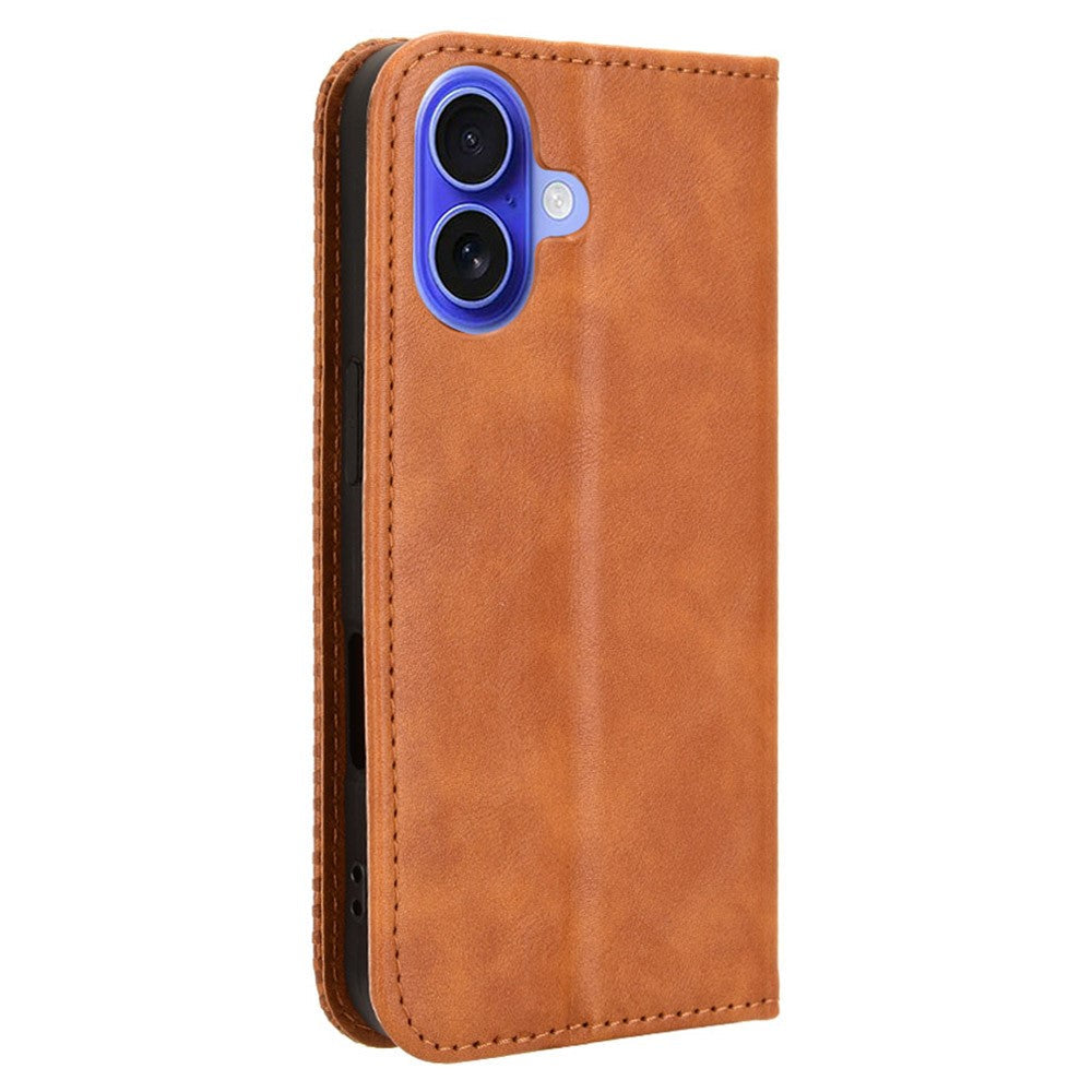 Bofink Vintage iPhone 16 leather case - Brown