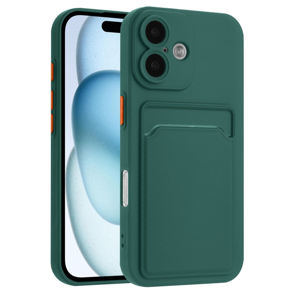 Card holder cover for iPhone 16 - Midnight Green