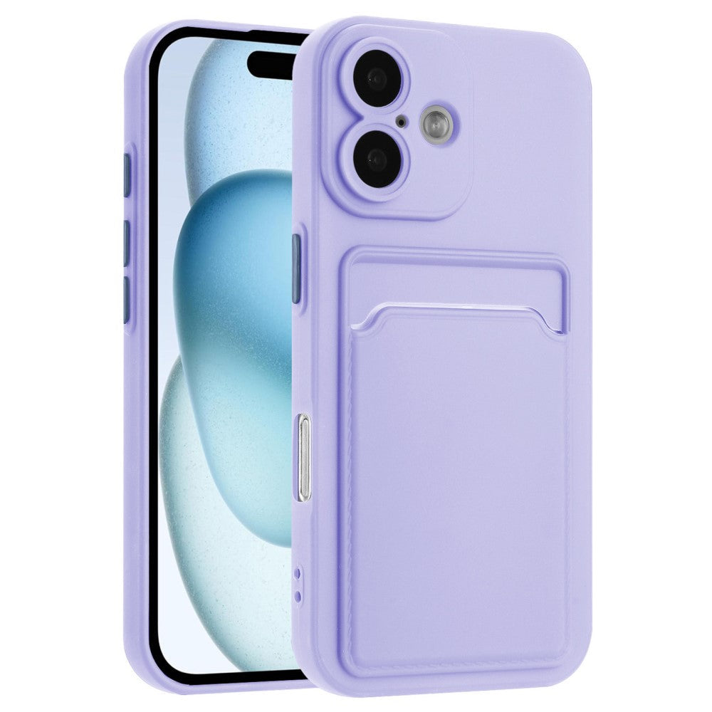 Card holder cover for iPhone 16 - Purple