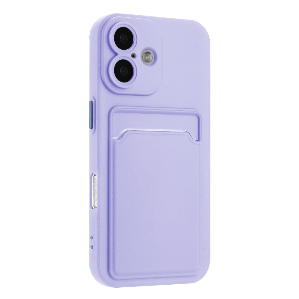 Card holder cover for iPhone 16 - Purple