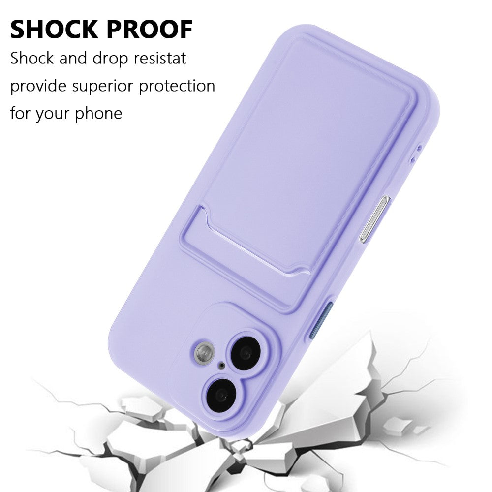 Card holder cover for iPhone 16 - Purple