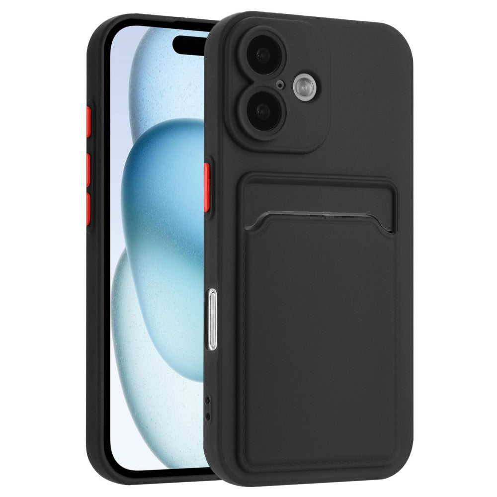 Card holder cover for iPhone 16 - Black