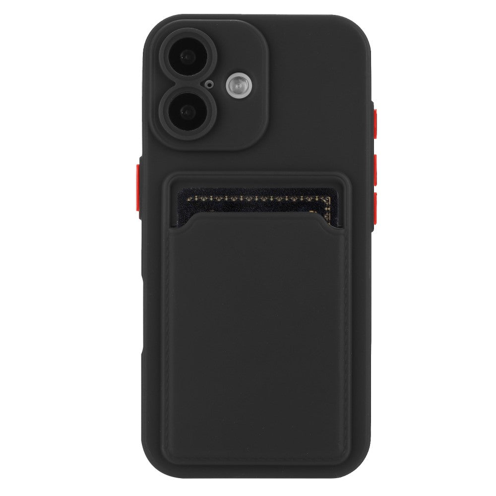 Card holder cover for iPhone 16 - Black