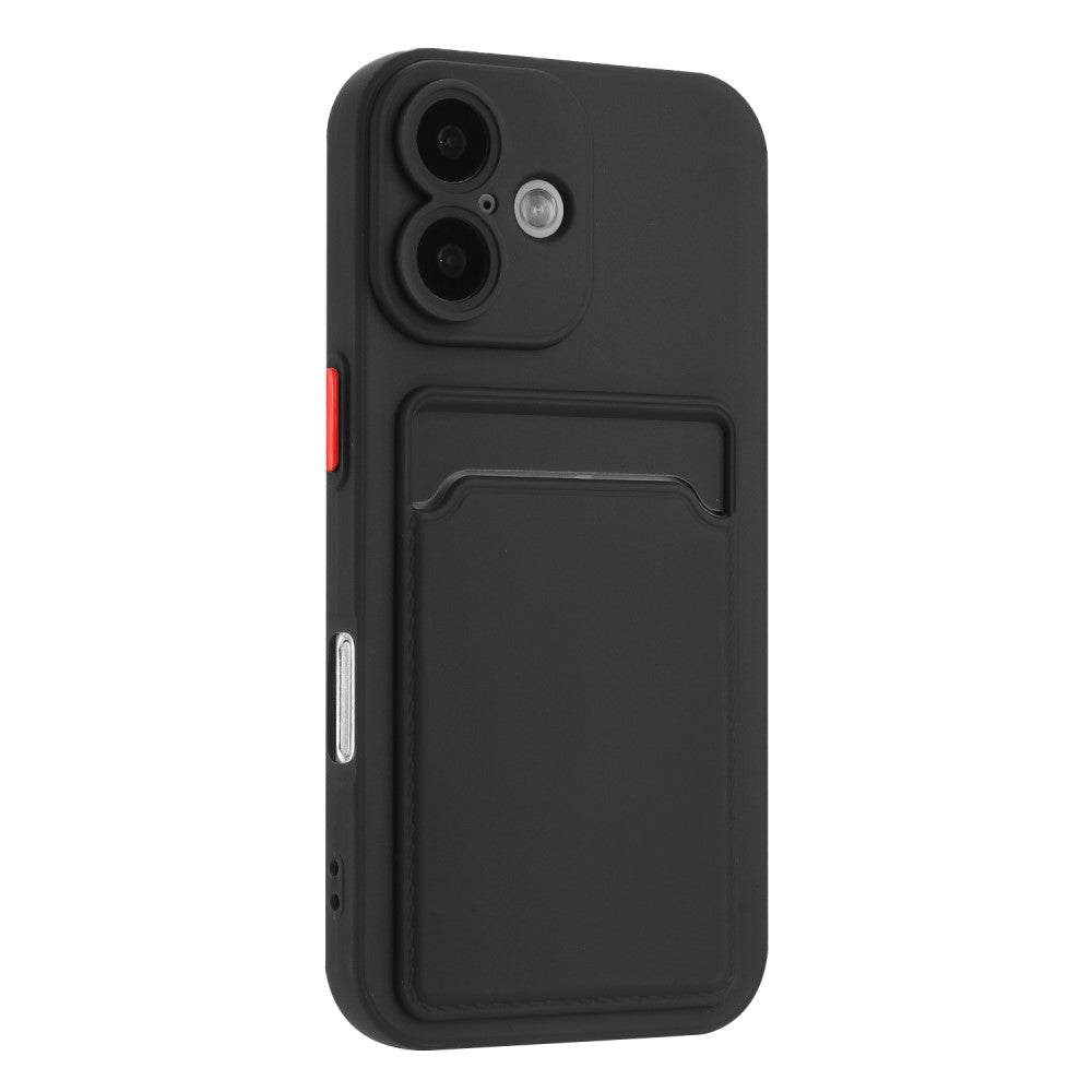 Card holder cover for iPhone 16 - Black