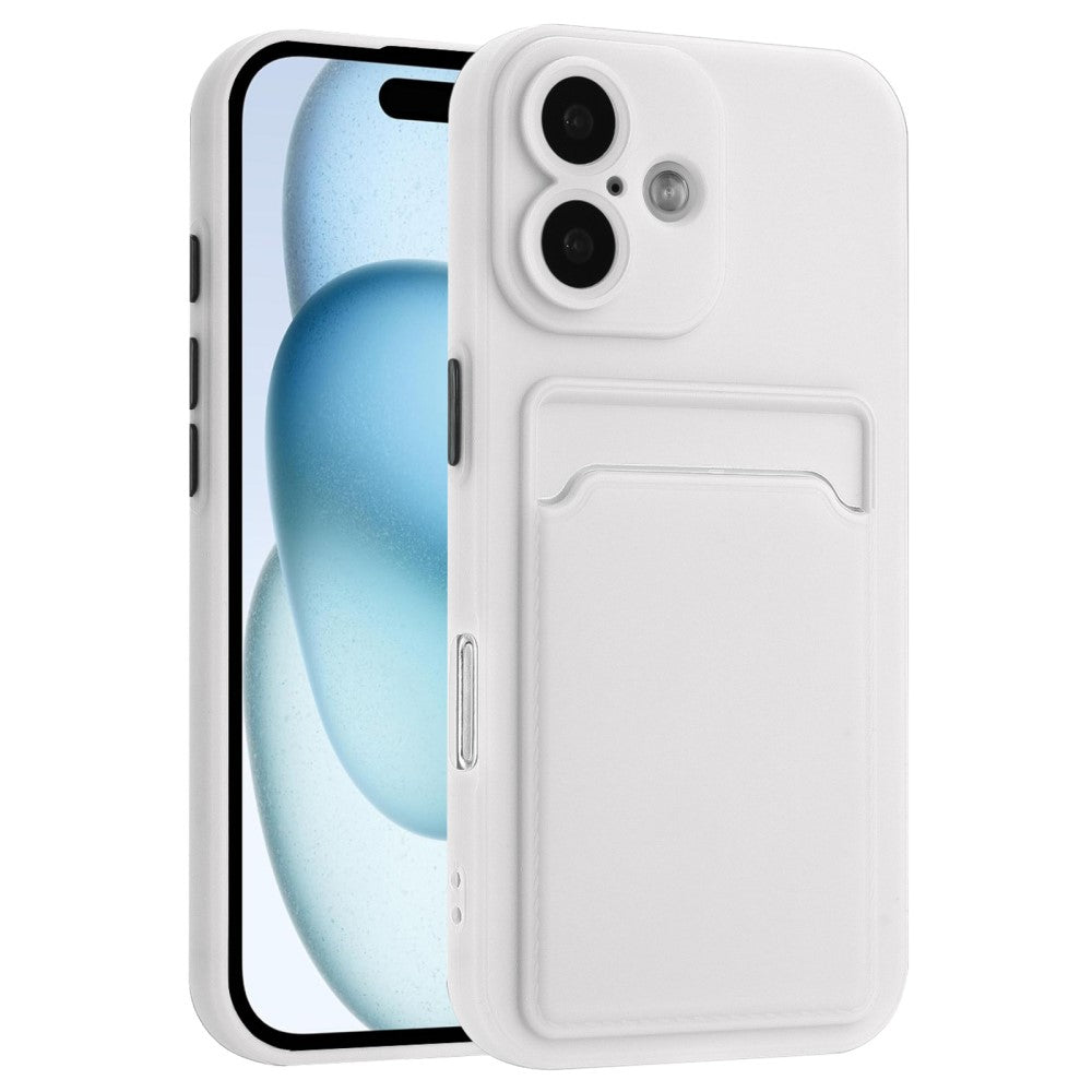 Card holder cover for iPhone 16 - White