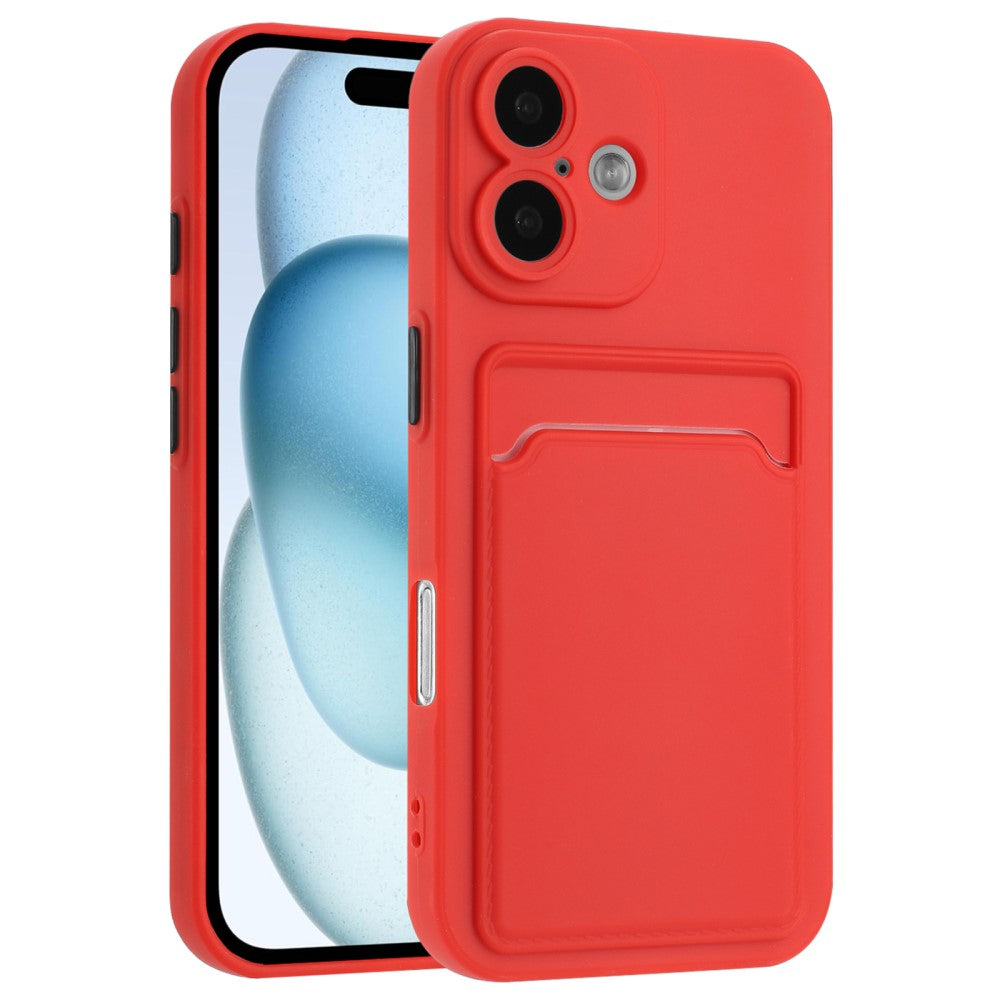 Card holder cover for iPhone 16 - Red