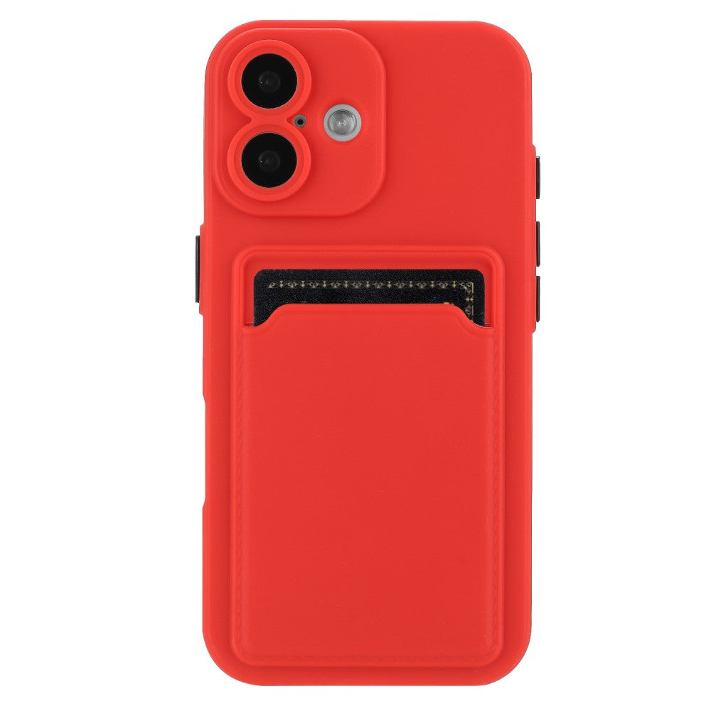 Card holder cover for iPhone 16 - Red