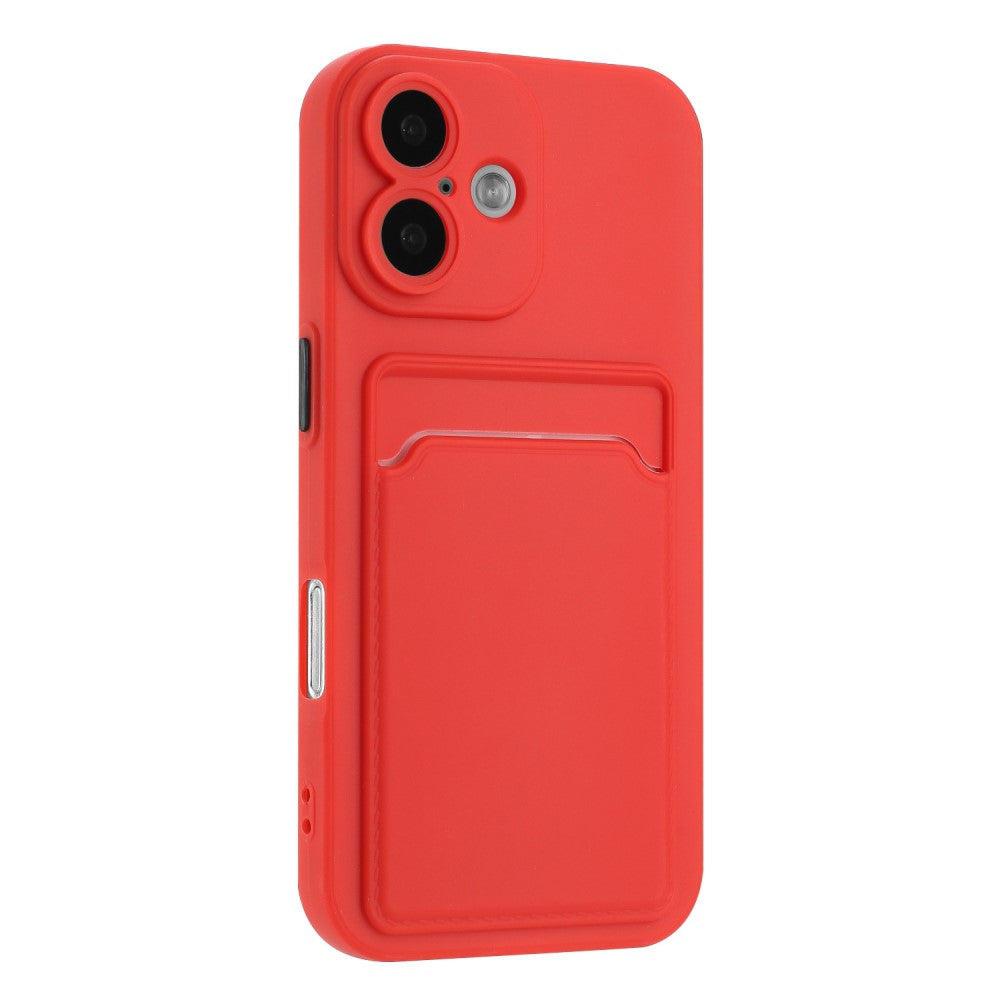 Card holder cover for iPhone 16 - Red