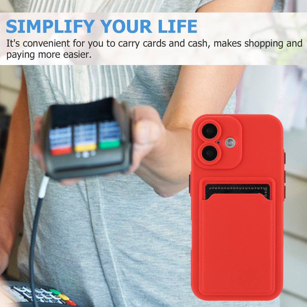 Card holder cover for iPhone 16 - Red