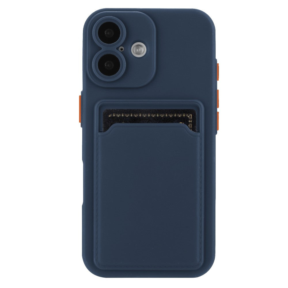Card holder cover for iPhone 16 - Navy Blue