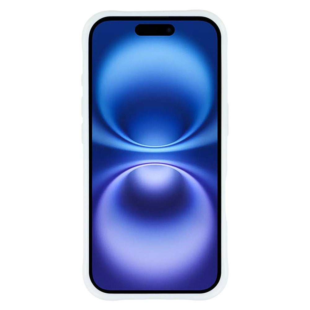 iPhone 16 Flexible + Acrylic Phone Case Anti Drop Back Cover with Built-In Glass Lens Protector - White