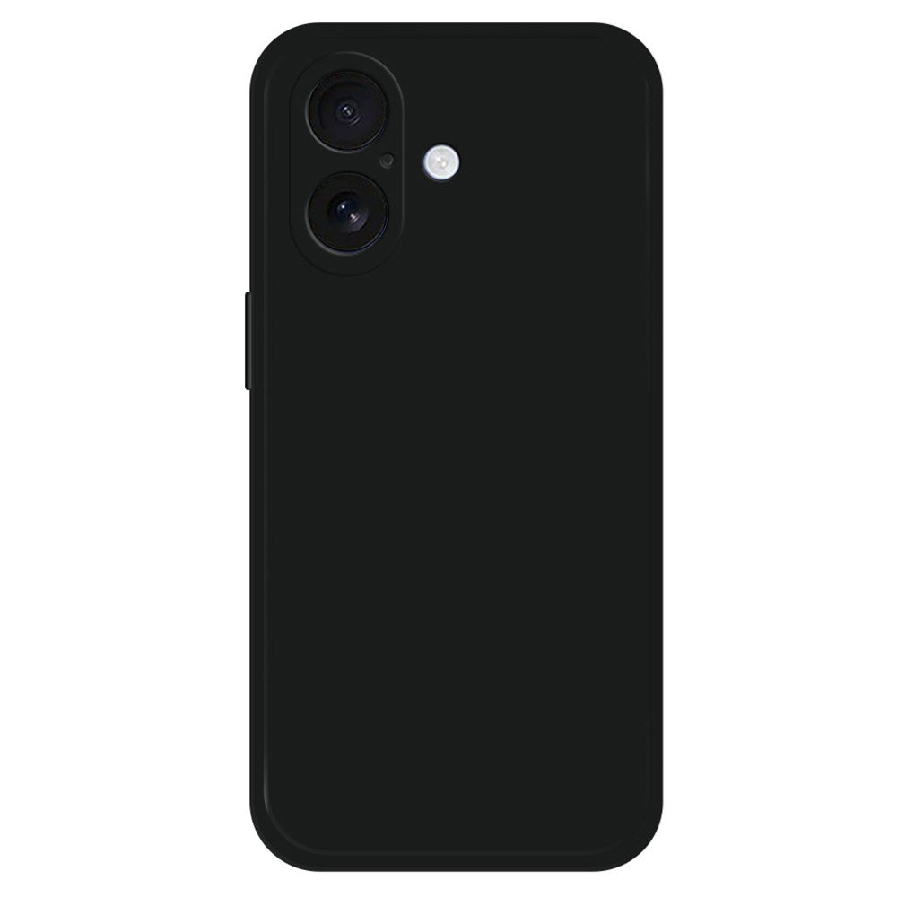 iPhone 16 Flexible Case Straight Edge Protection Phone Cover - Black