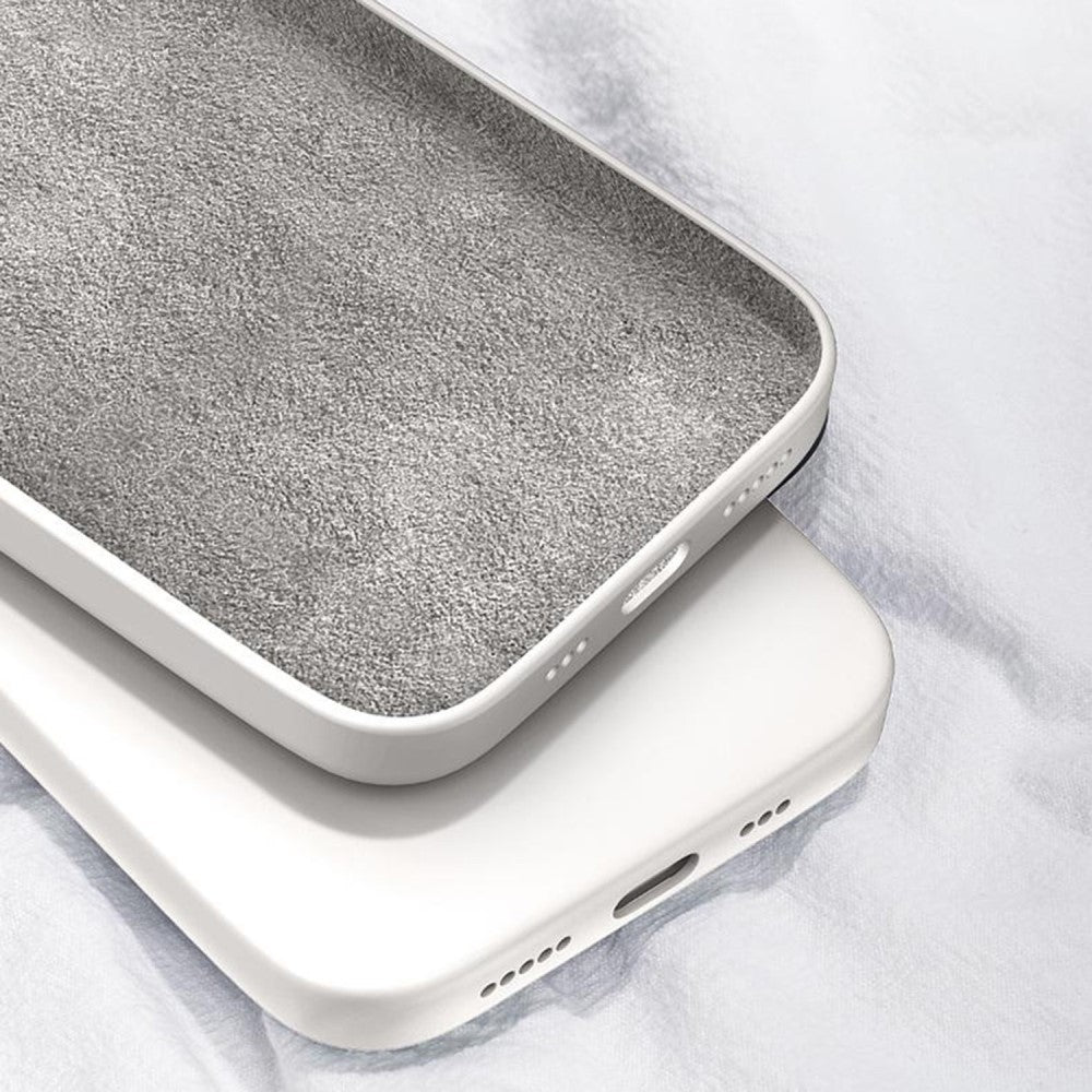 iPhone 16 Flexible Case Straight Edge Protection Phone Cover - Beige