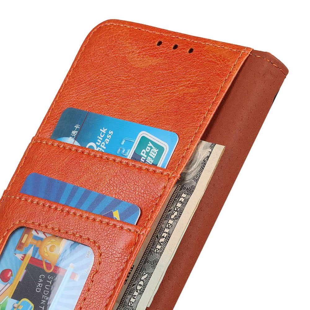 Neptune Leather iPhone 16 Flip Case - Orange