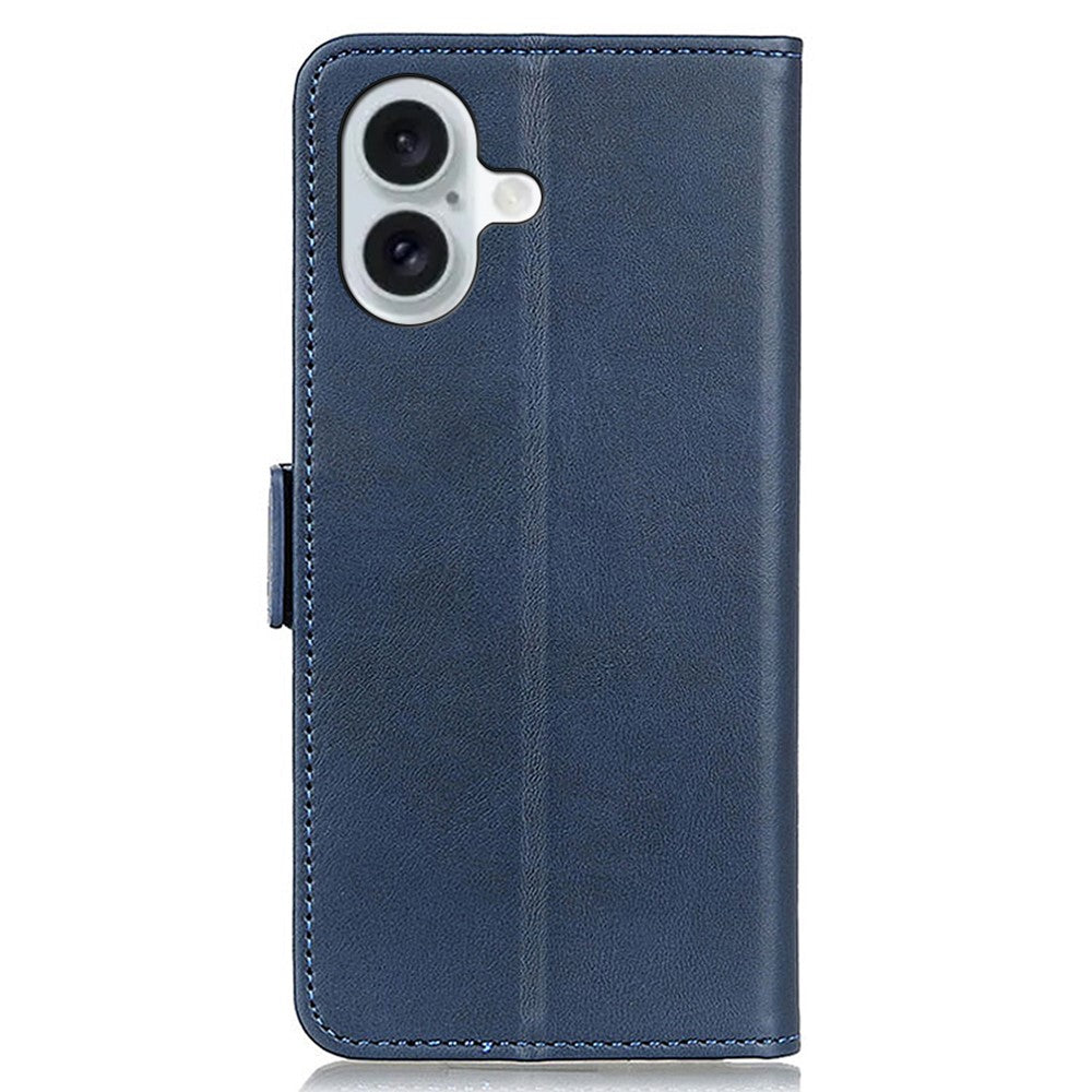 Wallet-style iPhone 16 leather case - Blue