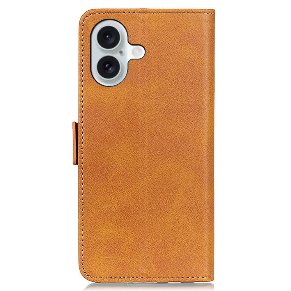 Wallet-style iPhone 16 leather case - Yellow