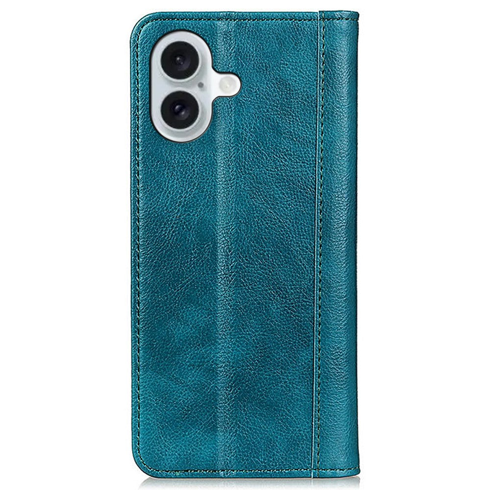 iPhone 16 genuine leather case with magnetic closure - Green
