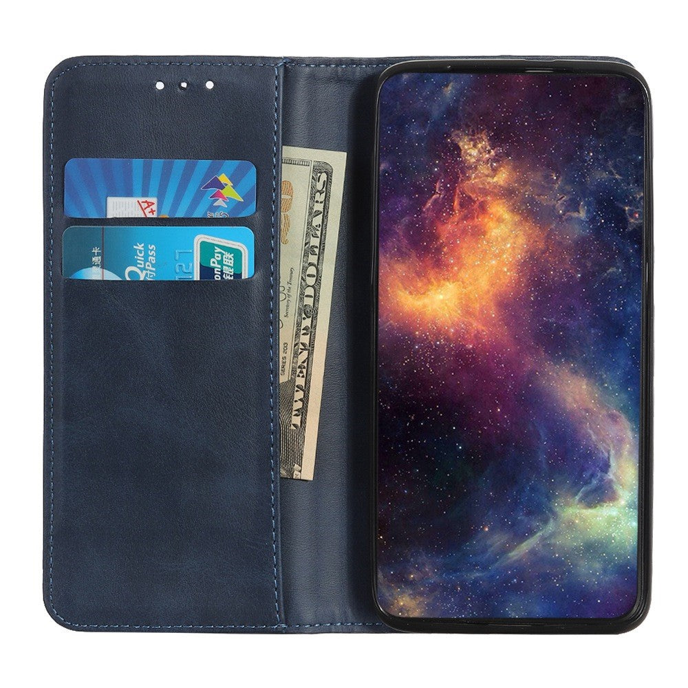Wallet-style iPhone 16 leather case - Blue