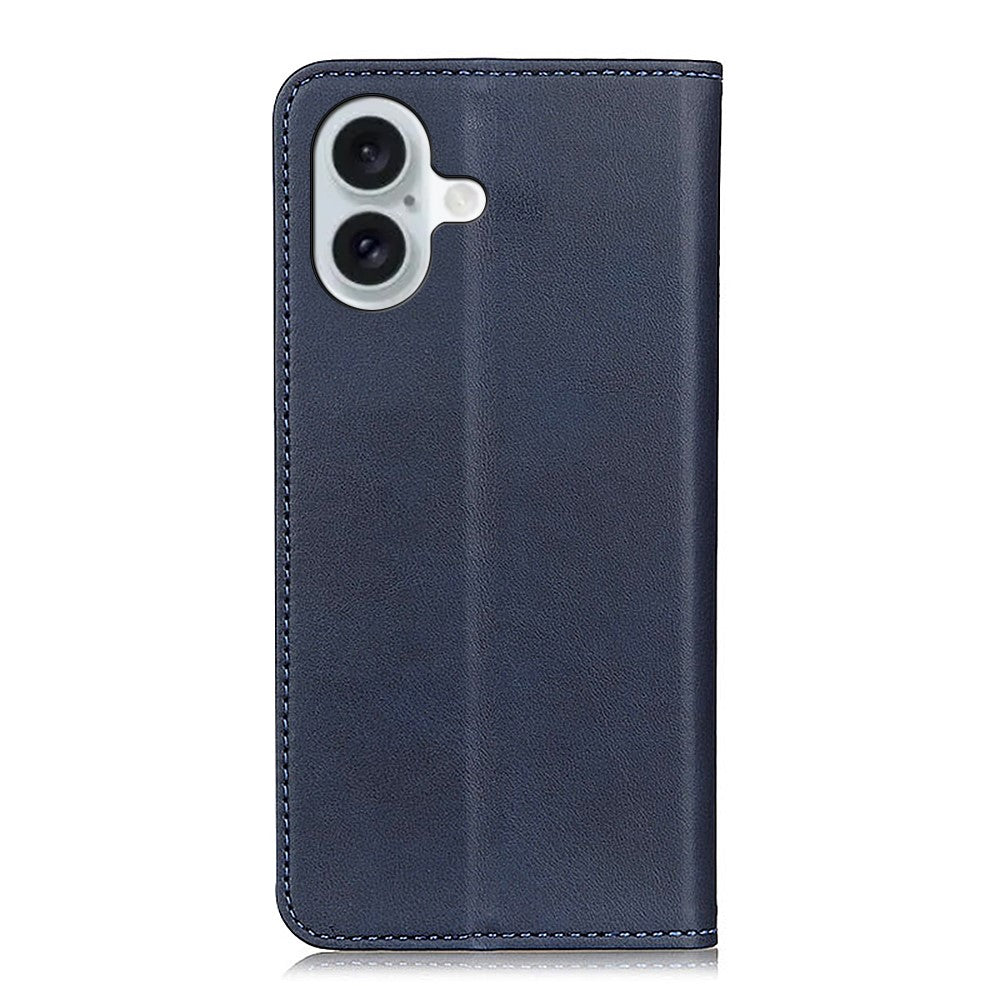 Wallet-style iPhone 16 leather case - Blue