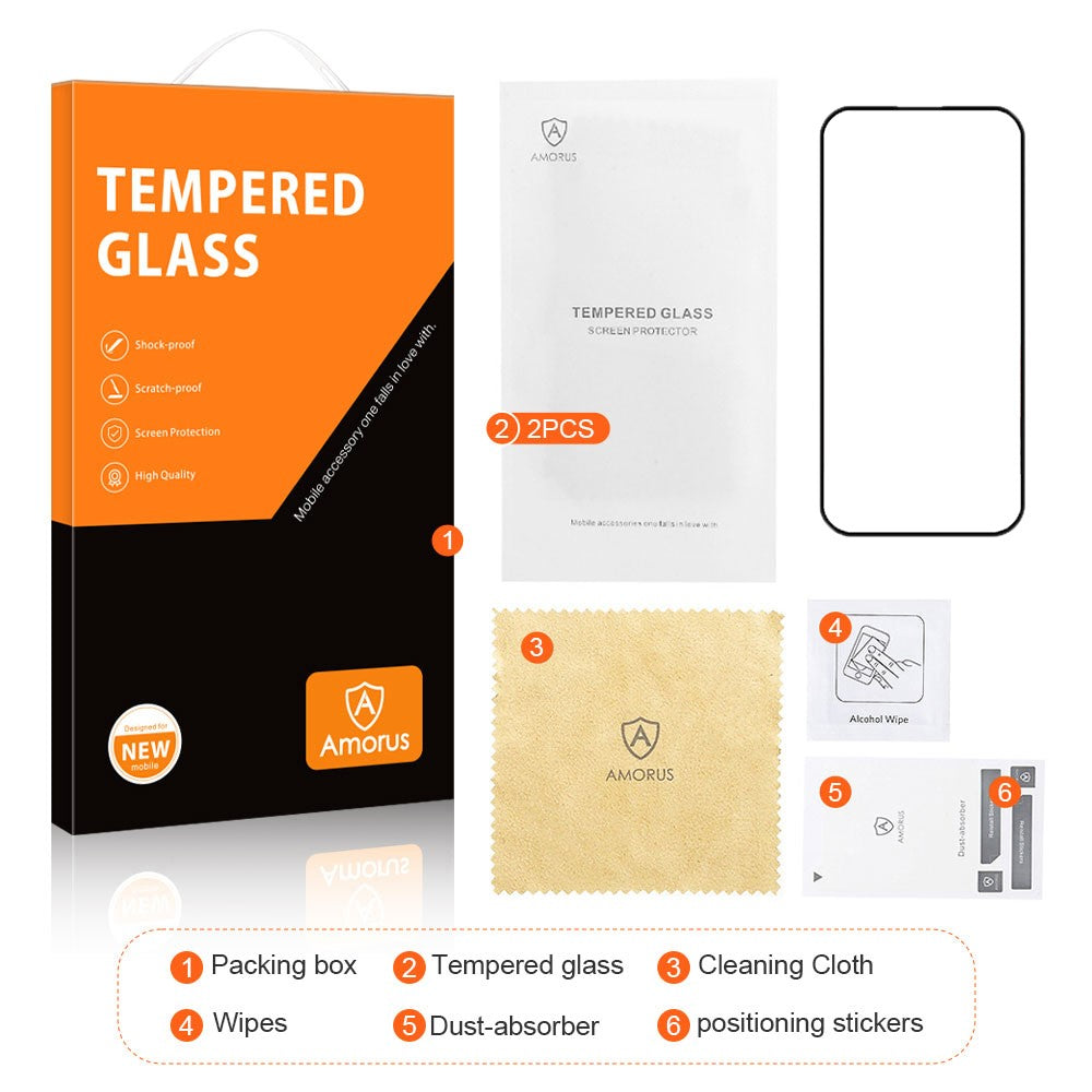 AMORUS extra strong glass iPhone 16 screen protector