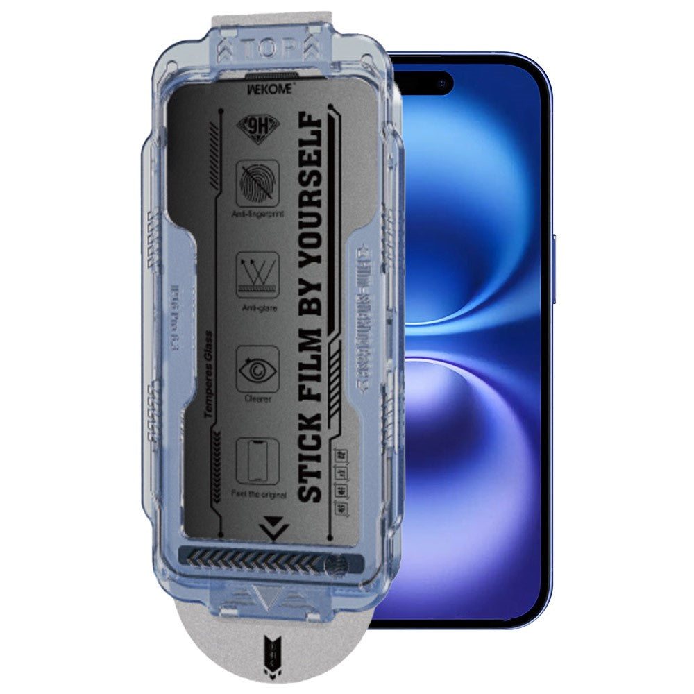 WEKOME WTP-118 iPhone 16 Screen Protector 6D Curved Ultra-Fine Edge Matte Privacy Tempered Glass Film