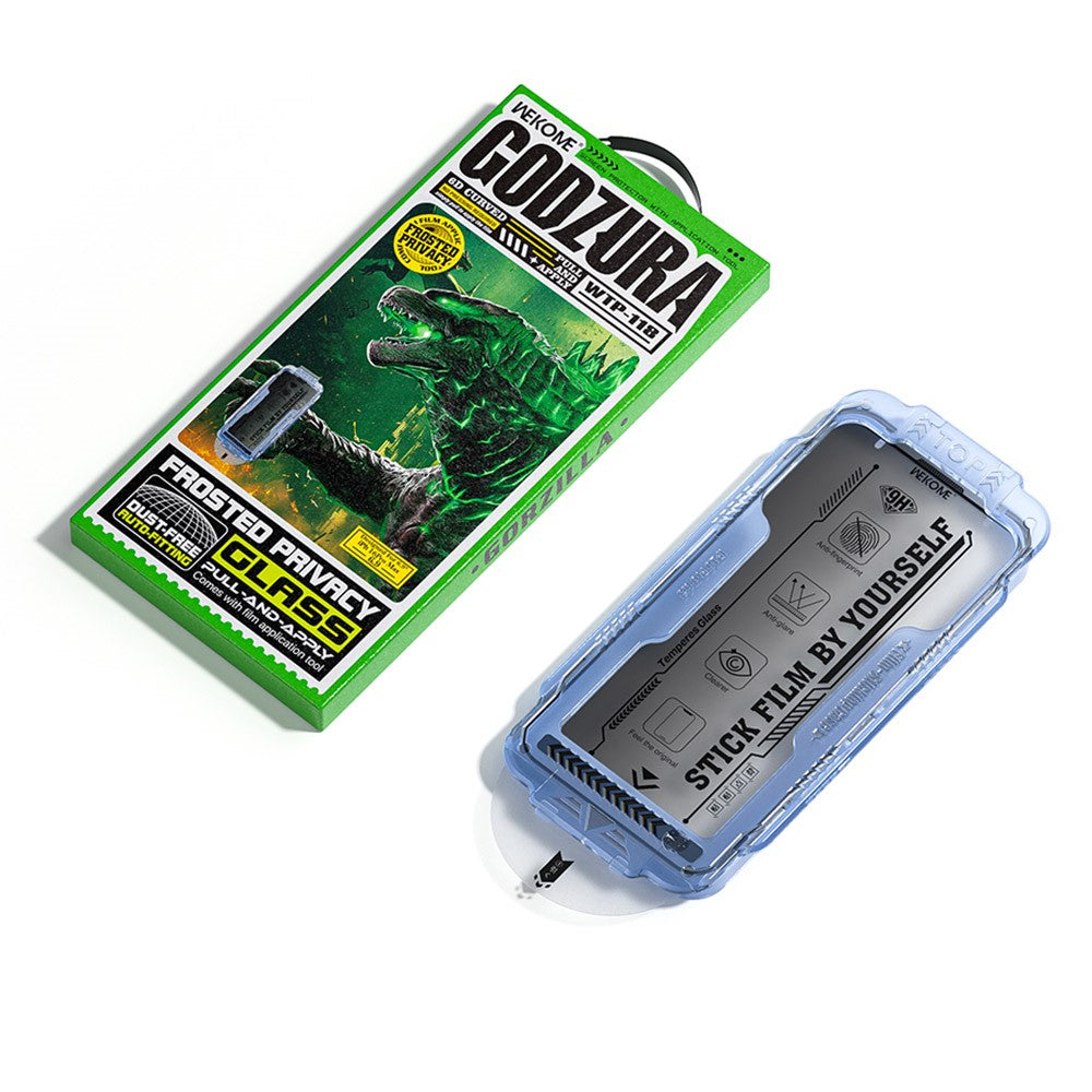 WEKOME WTP-118 iPhone 16 Screen Protector 6D Curved Ultra-Fine Edge Matte Privacy Tempered Glass Film